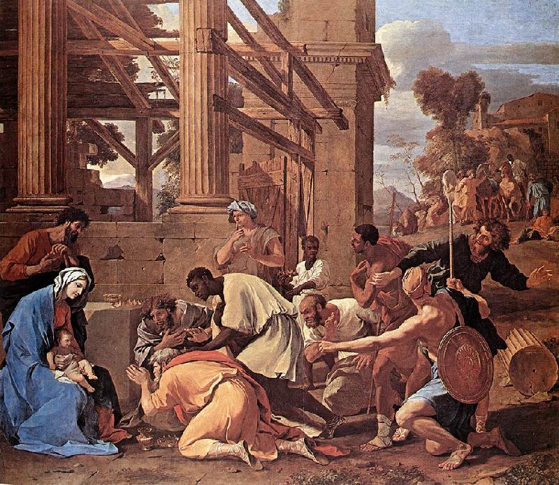 Nicolas Poussin Adoration of the Magi Norge oil painting art